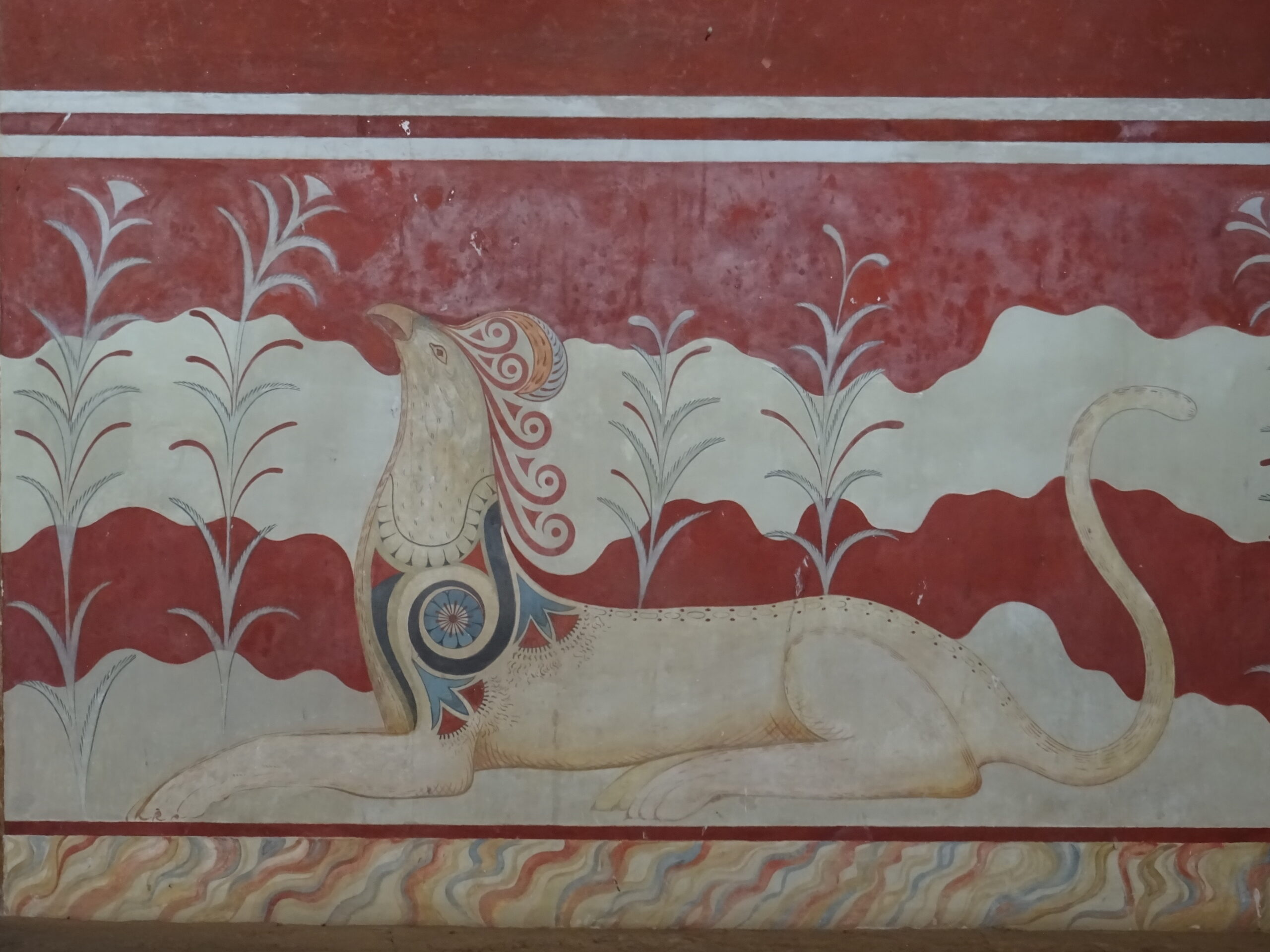Afresco de Grifo, Sala do Trono, Palácio de Cnossos, Creta, séc. XV a.C. Foto de Luciana Aires Mesquita